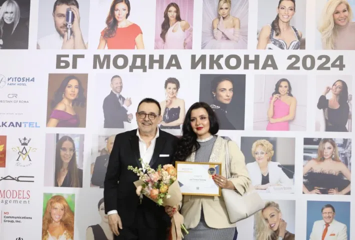 Проф. Любомир Стойков и д-р Полина Паньова. Фото: Академия за мода / Петър Станев