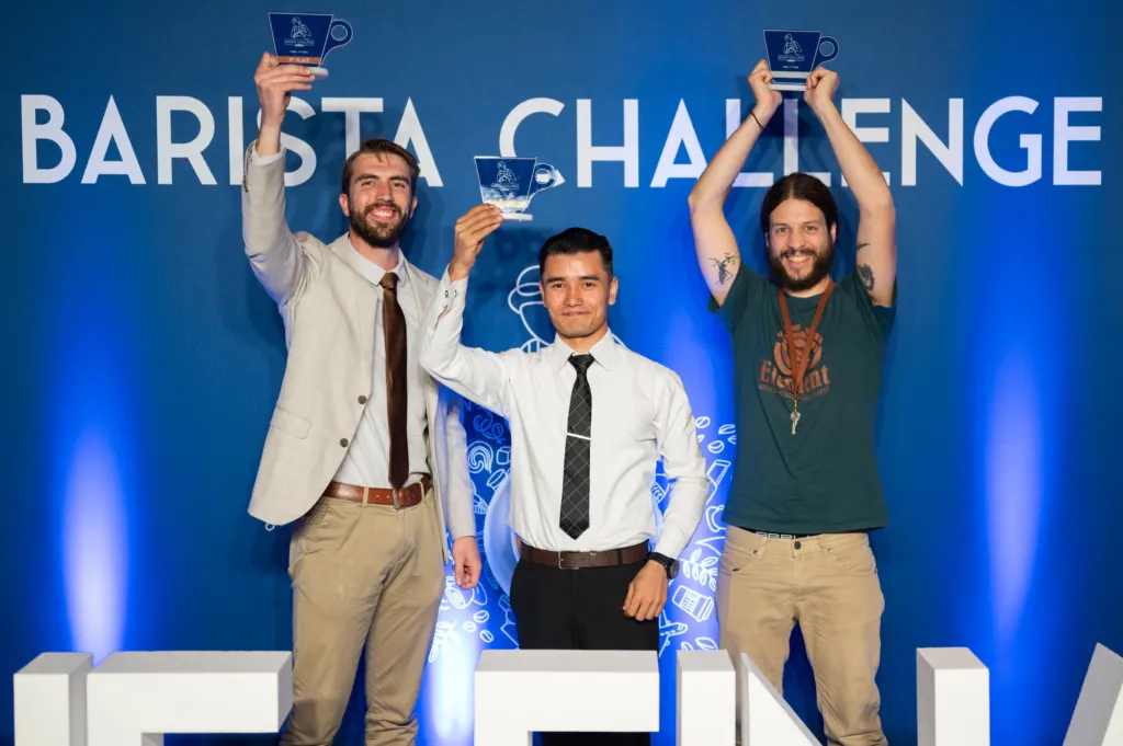 Тримата финалисти. Фото: Lavazza