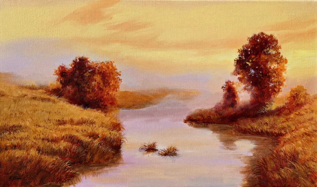 Картина от изложбата „Кехлибарени сънища“. Фото: Личен архив на Костадин Жиков