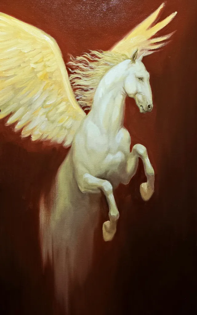 Картина от изложбата „Кехлибарени сънища“. Фото: Личен архив на Костадин Жиков