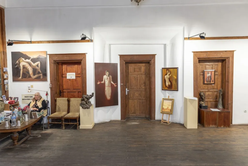 Картини от изложбата „Кехлибарени сънища“ на художника Костадин Жиков. Фото: Благовест Попов