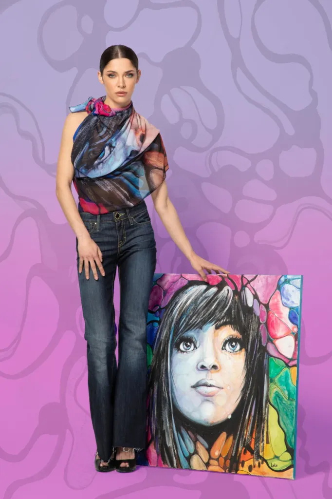 Тоалет и картина на дизайнерката Лиляна Петрова – Лулу. Фото: Костадин Кръстев - Коко