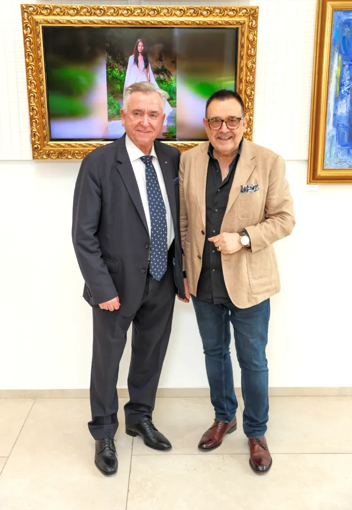 Аспарух Карастоянов и проф. Любомир Стойков. Фото: Академия за мода / Петър Станев