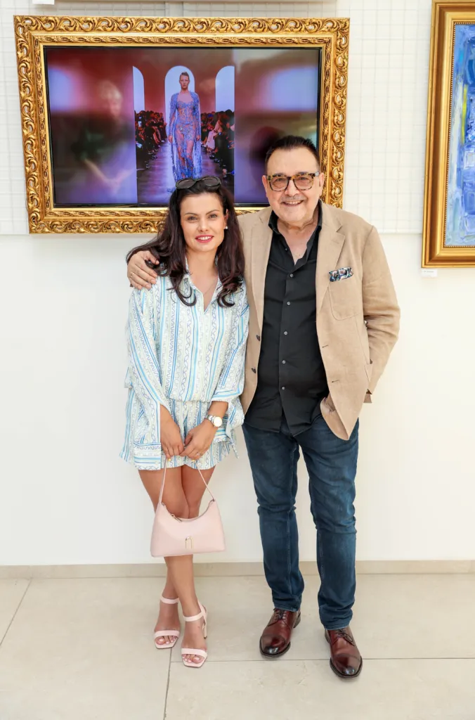 Александра Сотирова и проф. Любомир Стойков. Фото: Академия за мода / Петър Станев