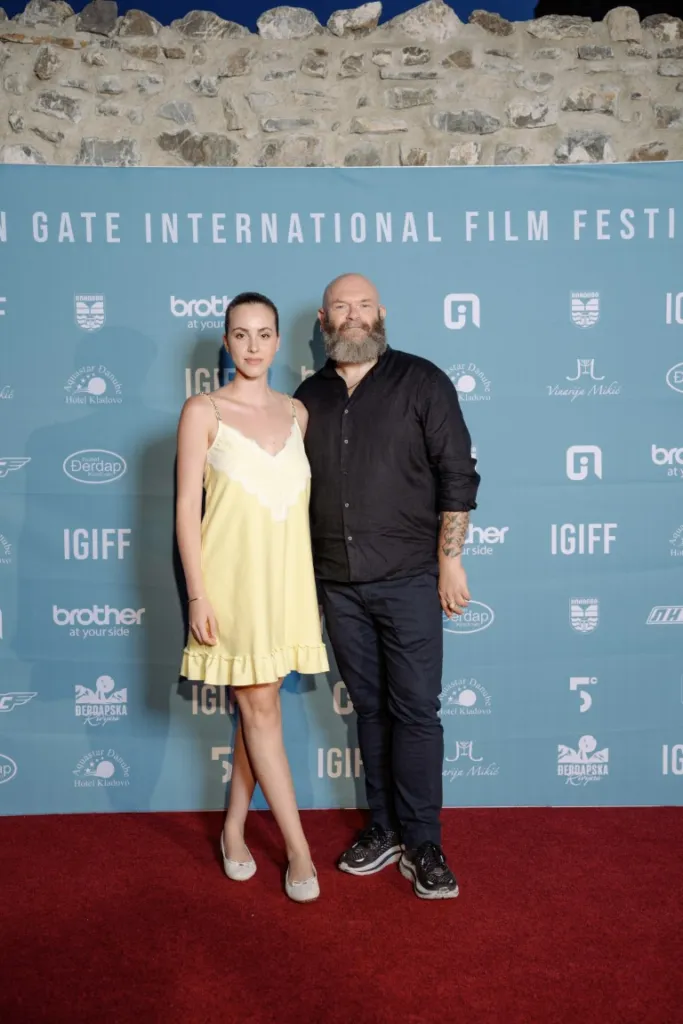 Ивет Бианки заедно с актьора Дарко Перич, който е един от организаторите. Фото: Архив на Ивет Бианки