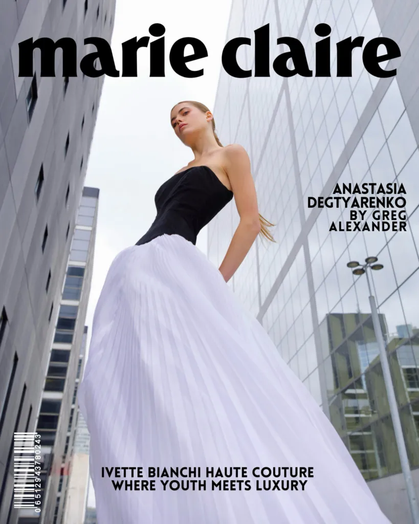 Тоалет на Ивет Бианки на корицата на Marie Claire Philippines. Фото: Marie Claire Philippines