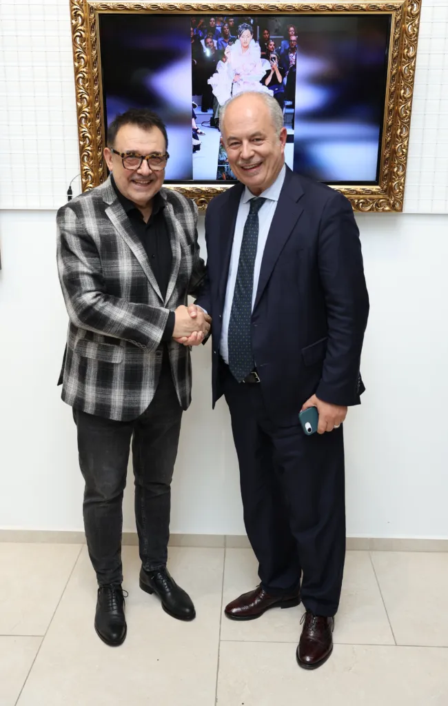 Проф. Любомир Стойков и Н.Пр. Марчело Апичела.
Фото: Академия за мода / Петър Станев