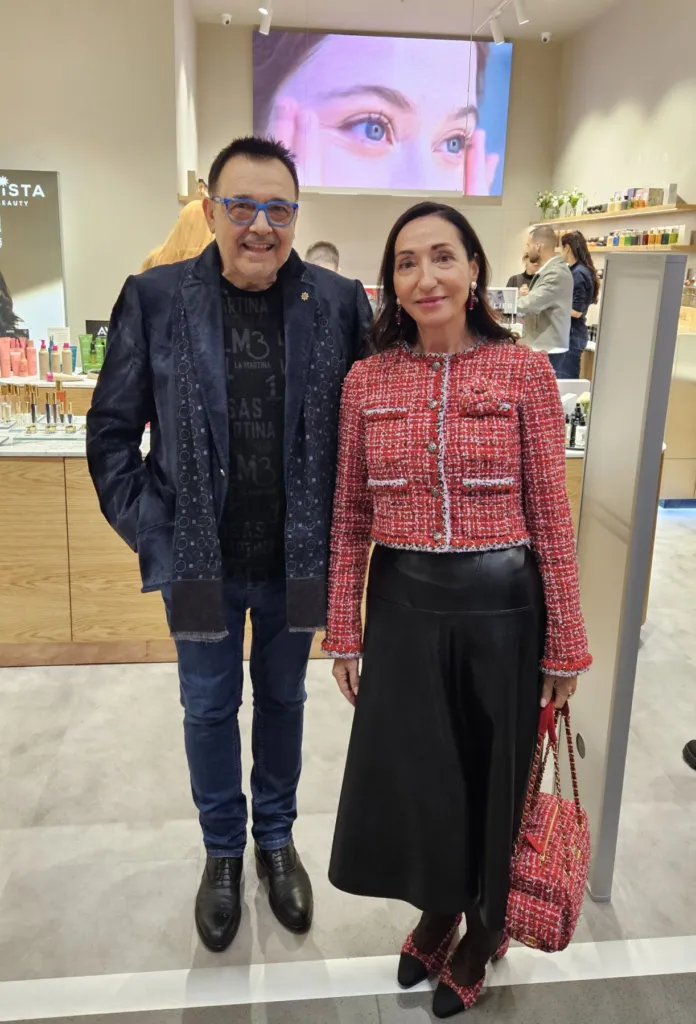 Проф. Любомир Стойков заедно с Елена Кристиано – собственик на гиганта Christian of Roma, чиито продукти са част от луксозната селекция в Alchemista. Фото: Алма Комуникация