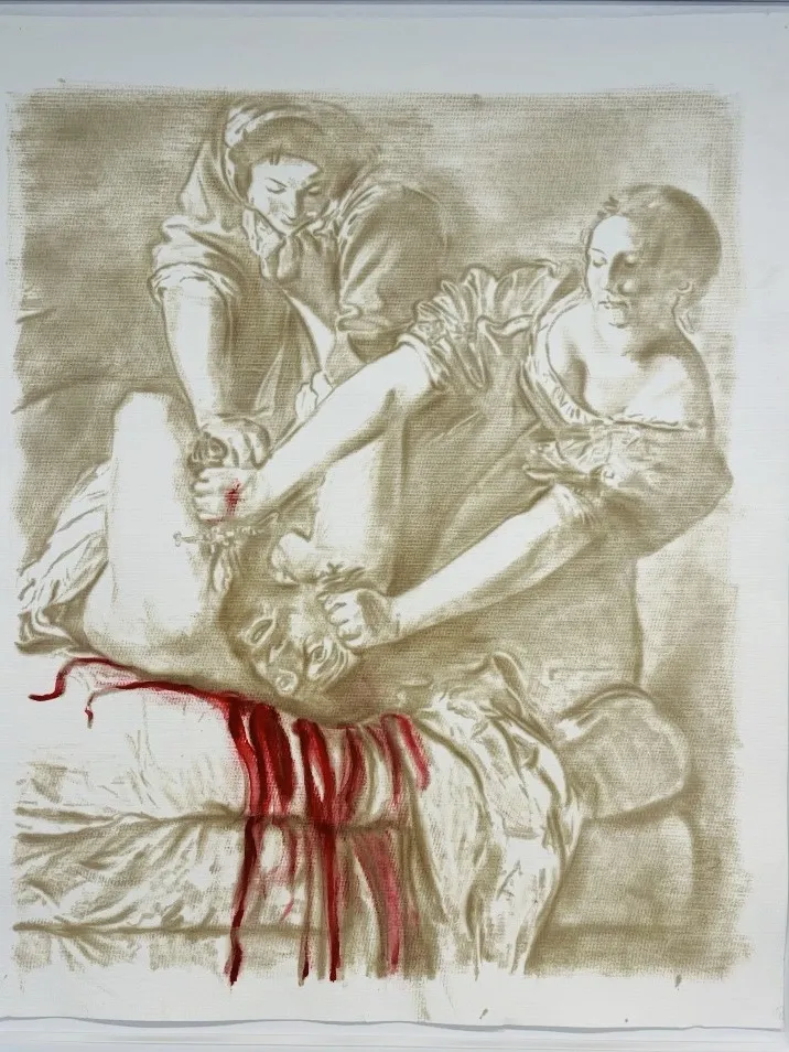 Rassim, цикъл „Стари майстори“, петрол върху целулоза.
Фото: Архив на галерията