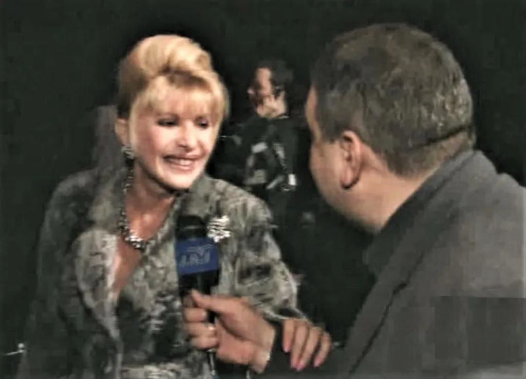 Любомир Стойков интервюира Ивана Тръмп в Ню Йорк, 2001 г.  Фото: Личен архив на Любомир Стойков