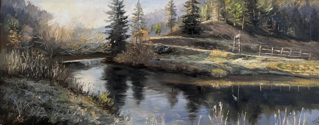 Картина „Край Триград“ 40х100 см. Фото: Личен архив на Юрий Ковачев