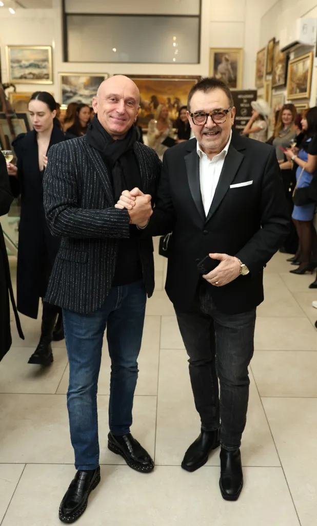 Проф. Любомир Стойков и Димитър Герасимов. Фото: Академия за мода / Петър Станев