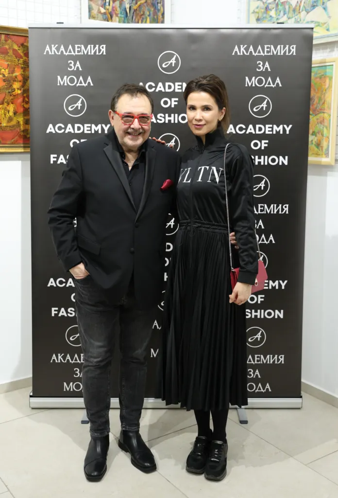 . Проф. Любомир Стойков и Елисавета Стоянова-Гарева. Фото: Академия за мода / Петър Станев