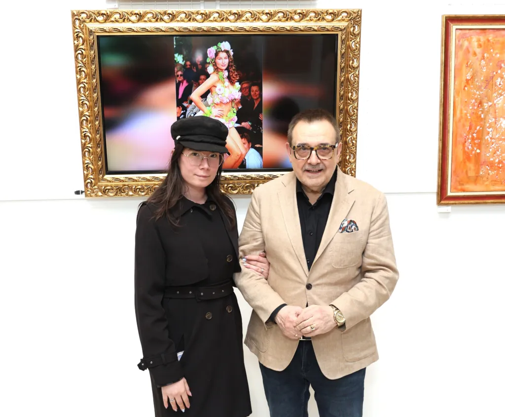 Проф. Любомир Стойков и Иванина Иванова. Фото: Академия за мода / Петър Станев